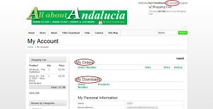 My Account / Orders / Downloads