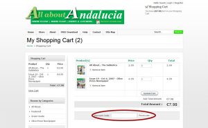 Shopping Cart Detail