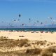 tarifa beach kitesurfers