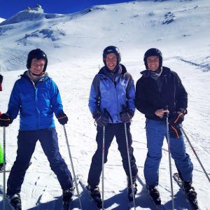 Rob learning to ski